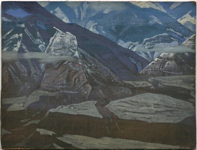 Forte de Bharagarh, série "Kulu", 1929 de Nicholas Roerich