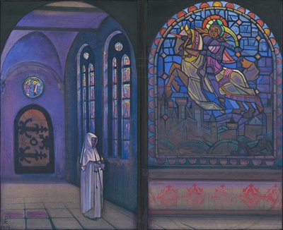 Glória ao Herói, díptico, 1933 de Nicholas Roerich