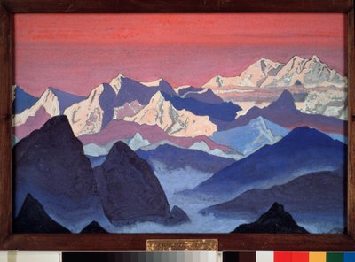 Kangchenjunga. Himalaia (Tibete). Pintura de Nicolas (Nicholas) Roerich (1874-1947), têmpera sobre tela de Nicholas Roerich