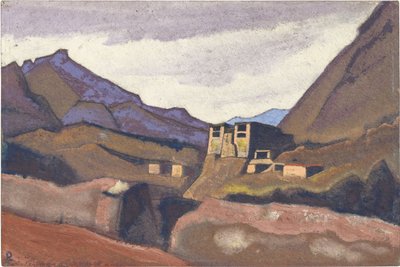 Ladakh par Roerich, Nicholas (1874-1947). Têmpera sobre cartão, tamanho: 30,5x45,7 de Nicholas Roerich
