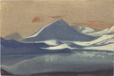 Lahaul (Lahul) por Roerich, Nicholas (1874-1947). Têmpera sobre cartão, tamanho: 30,5x45,7 de Nicholas Roerich