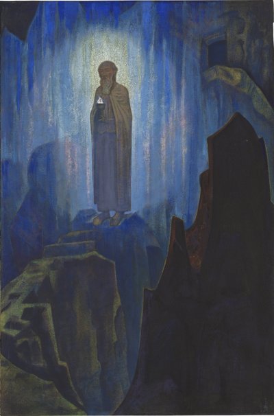 Lumiere celeste - Luz do Céu por Roerich, Nicholas (1874-1947). Têmpera sobre tela, tamanho: 124x80 de Nicholas Roerich
