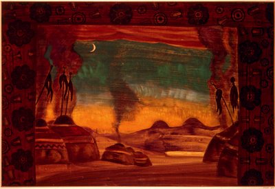 Campo Polovtsiano ... (têmpera sobre papel) de Nicholas Roerich