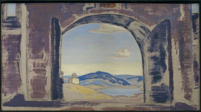 Estudo para uma pintura, c.1922 de Nicholas Roerich