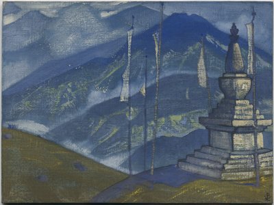 Ondas de névoa, série "Himalaia", 1924 de Nicholas Roerich