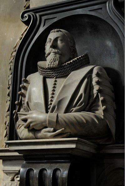Memorial a Hugo Barker, 1632 (mármore) de Nicholas Stone