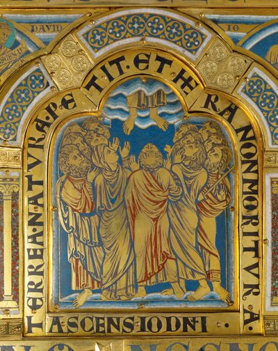 A Ascensão de Cristo, do Altar de Verdun ... de Nicholas of Verdun