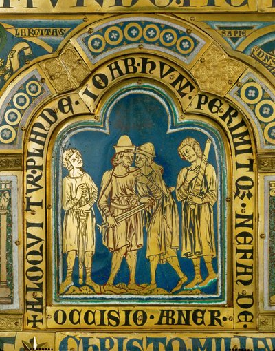 Joab assassina Abner, antigo general do rei Saul, que passou para o rei David de Nicholas of Verdun