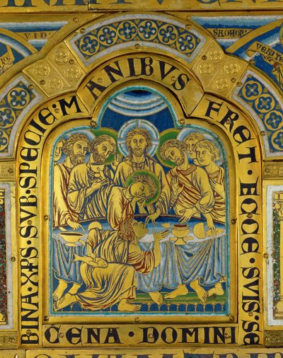 A Última Ceia, do Altar de Verdun ... de Nicholas of Verdun