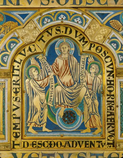 A Segunda Vinda ... (esmalte sobre cobre dourado) de Nicholas of Verdun