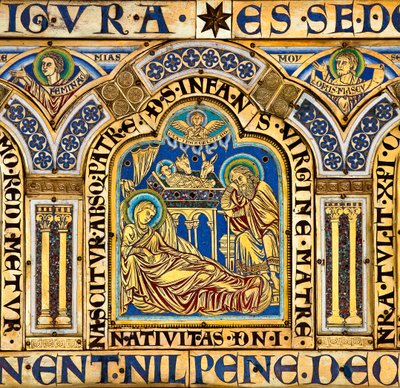 O altar de Verdun, com cenas bíblicas de Nicholas of Verdun