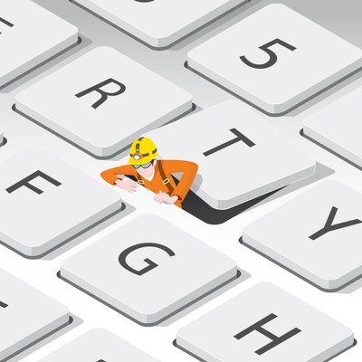 O limpador de teclado, 2023 (digital) de Nick Diggory