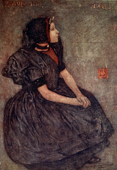 Uma menina de Zeeland, 1904 de Nico Jungman