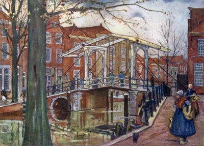O Velho Reno, Leiden (cor litho) de Nico Jungman