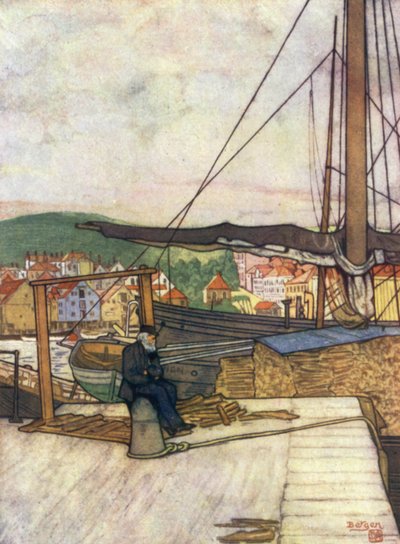 Noruega: Bergen (cor litho) de Nico Jungman