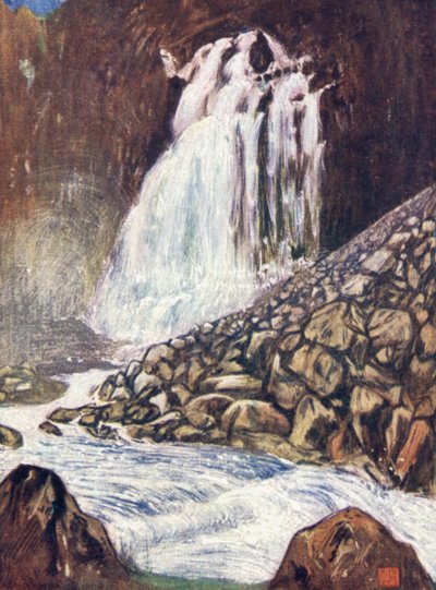 Noruega: Espelandsfos, Hardanger (cor litho) de Nico Jungman