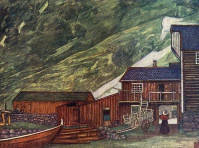 Noruega: No fiorde, Sundalsoren (cor litho) de Nico Jungman