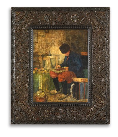 Auto-retrato (têmpera no painel) de Nico Jungman