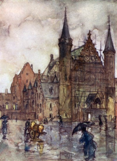 O Binnenhof, a Haia (cor litho) de Nico Jungman