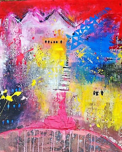 Abstrato urbano vibrante de Nico Phooko