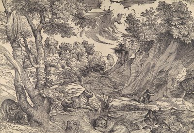 St. Jerome in the Wilderness, meados do século XVI, meados do século XVI. de Nicolò Boldrini.