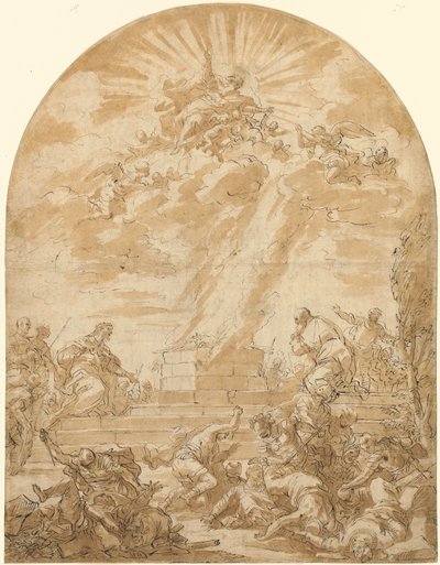 O sacrifício de Elias perante o rei Acabe de Nicola Malinconico