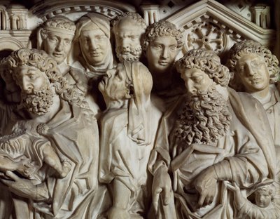 Apresentação no Templo, painel do púlpito do Baptistério de São João de Nicola Pisano