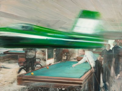 Sala de bilhar, 2016 (óleo sobre tela) de Nicola Pucci