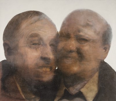 Colisão de rostos, 2004 (óleo sobre tela) de Nicola Pucci