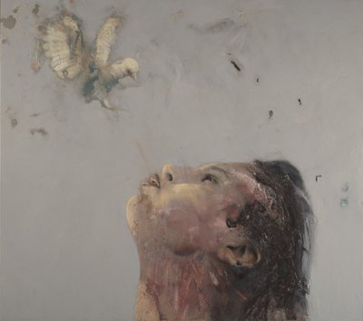 Lição de voo V, 2020 (óleo sobre tela) de Nicola Pucci
