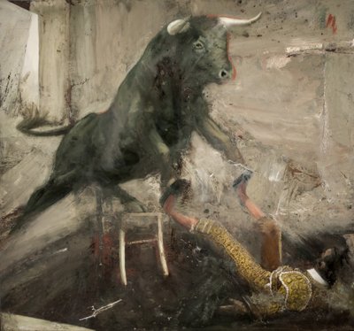 Cadeira Toro e torero, 2017 (óleo sobre tela) de Nicola Pucci