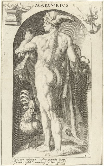 Mercúrio Marcvrivs (título no objeto) Deuses Antigos (título da série) de Nicolaas Braeu