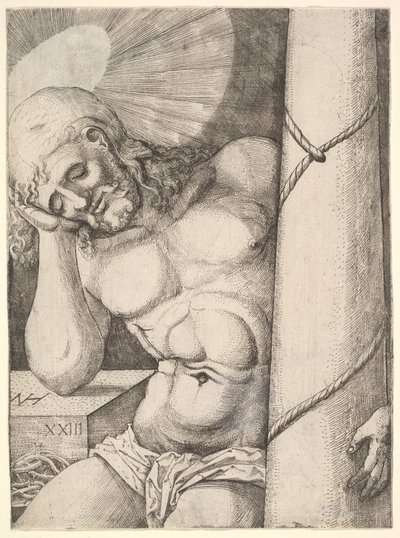 O Homem das Dores na Coluna, 1523. de Nicolaas Hogenberg