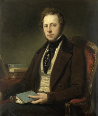 Retrato de um homem, talvez Petrus Augustus de Genestet (1829-1861) de Nicolaas Pieneman (attributed to)