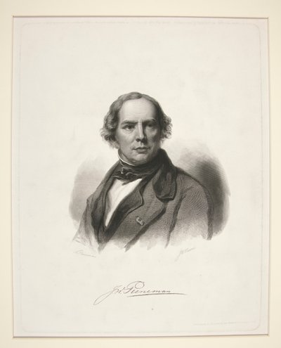 Retrato de J.W. Pieneman de Nicolaas Pieneman