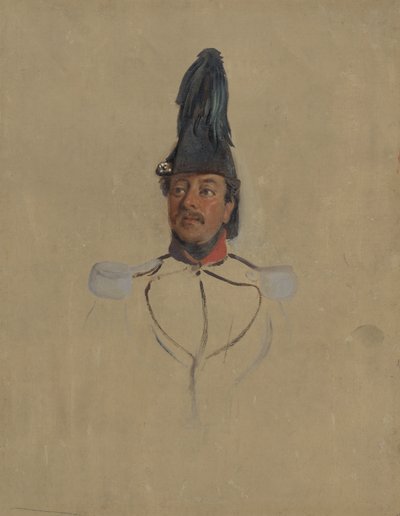 Estudo de retrato do Capitão T.S. nabal de Nicolaas Pieneman