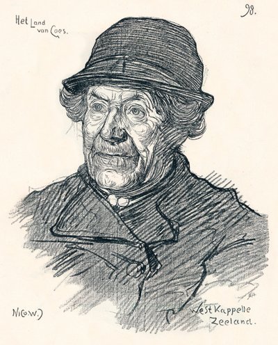 Esboço de Nico Jungmann, c1900 de Nicolaas Wilhelm Jungmann