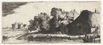 Paisagem com uma casa de campo de Nicolaes Anthoni Flinck (attributed to)