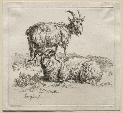 Animalia: Carneiro e Cabra de Nicolaes Berchem
