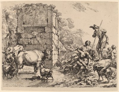Beber Vaca, 1680. de Nicolaes Berchem