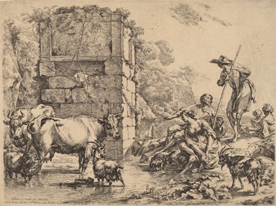 Beber Vaca, 1680. de Nicolaes Berchem