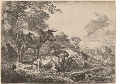 Vacas Descansando. de Nicolaes Berchem