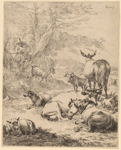 Rebanho de descanso. de Nicolaes Berchem