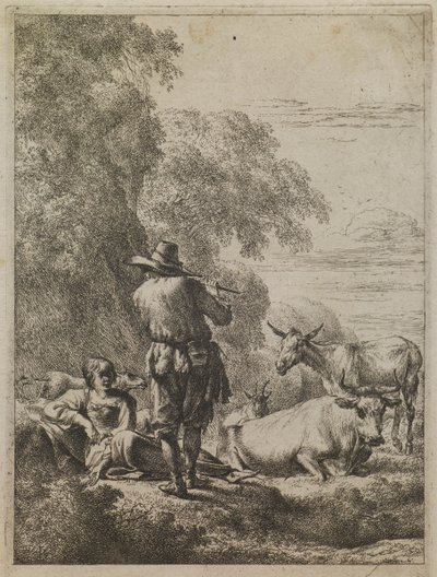 O Pastor que toca a Flauta de Nicolaes Berchem
