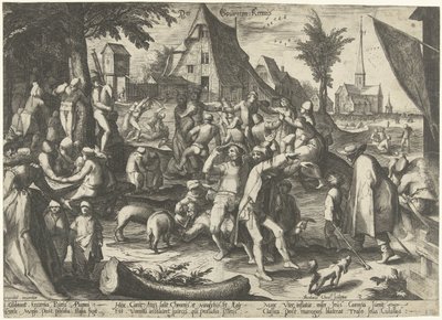 Feira do Agricultor Feira Der Bouwren (título no objeto) de Nicolaes Jansz. Clock