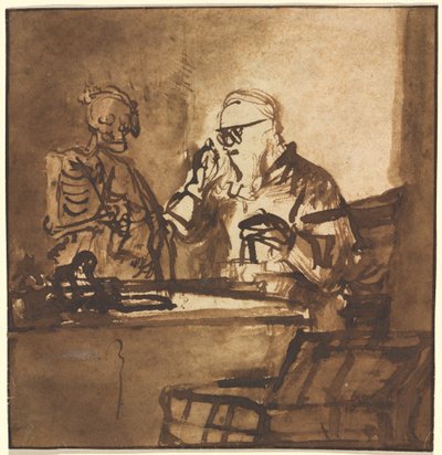 A Morte e o Avarento de Nicolaes Maes