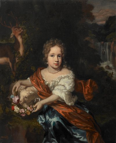 Holandês: Retrato de uma rapariga desconhecida Retrato de uma rapariga desconhecida de Nicolaes Maes