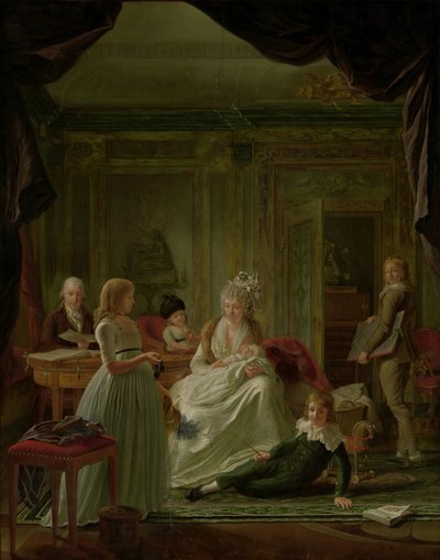 Retrato de Aernout van Beeftingh, a sua esposa Jacoba Maria Boon e os seus filhos
Aernout van Beeftingh (1759-1831) com a sua primeira esposa Jacoba Maria Boon (1760-1800) e os seus filhos de Nicolaes Muys