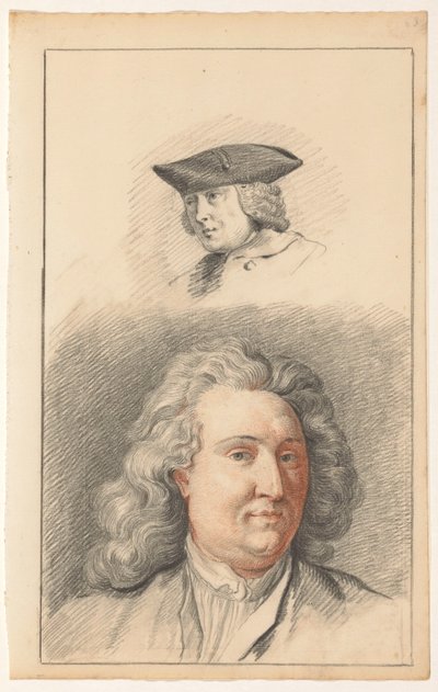 Duas cabeças de homens de Nicolaes Muys