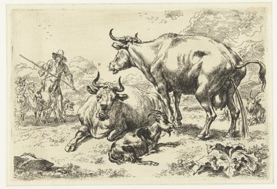 Uma vaca mentirosa e mijona
Animais (título da série) de Nicolaes Pietersz Berchem